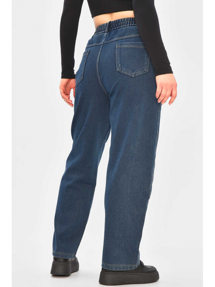 Джинси жіночі однотонні синього кольору А4211-1 209344C