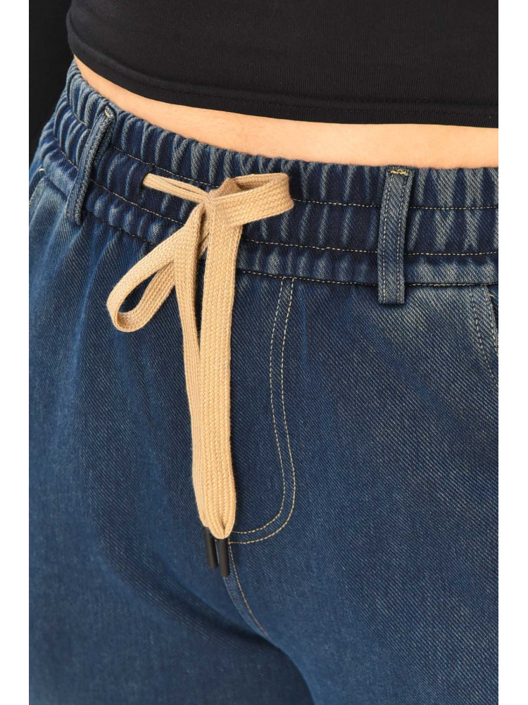 Джинси жіночі однотонні синього кольору А4211-1 209344C