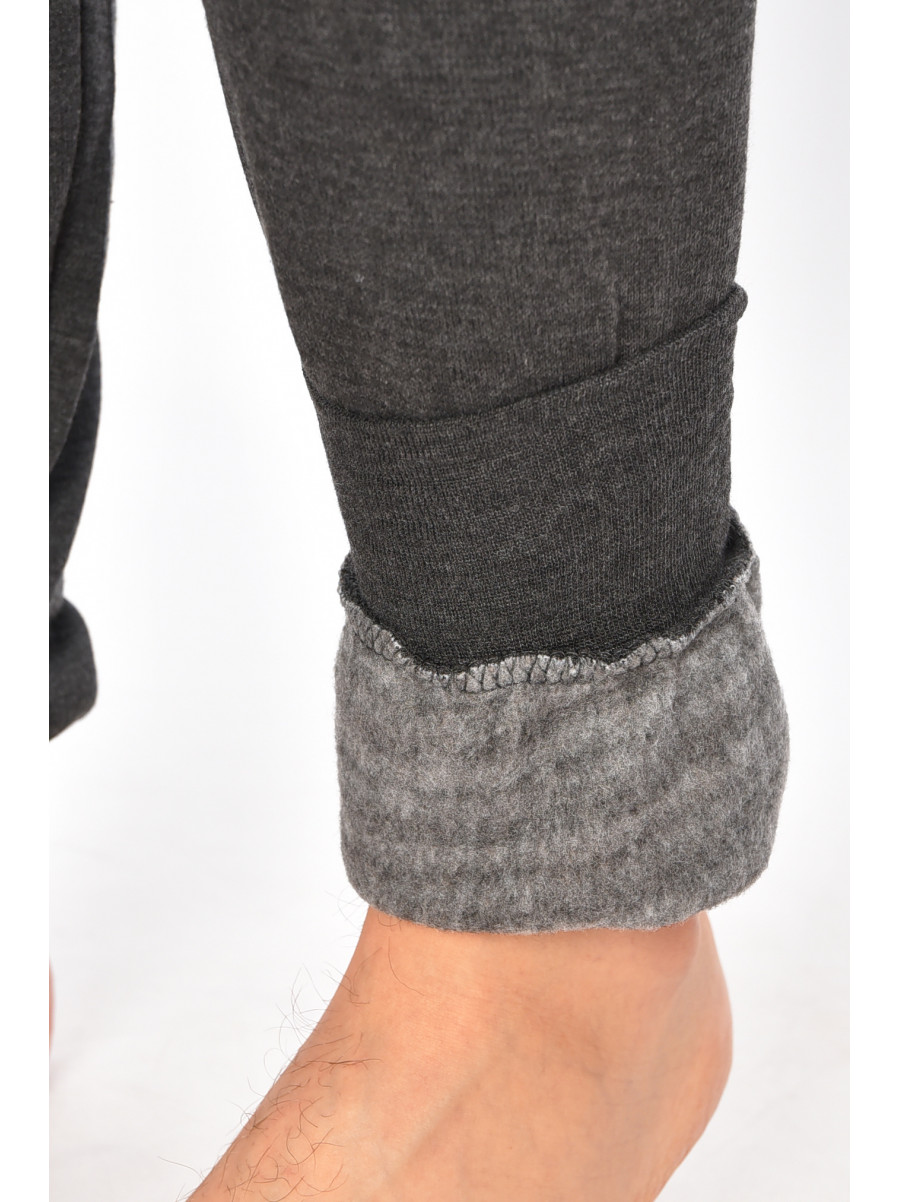 Подштанники мужские на флисе тёмно-серого цвета А816 209355C