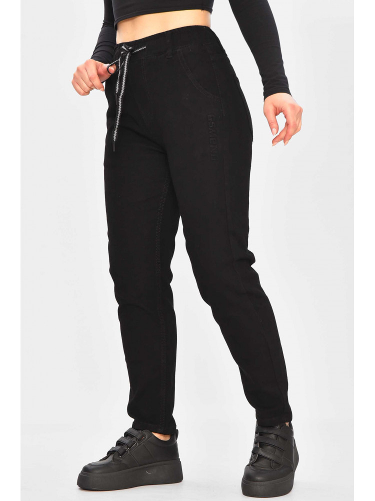 Джинси жіночі на флісі чорного кольору 850-5 209357C