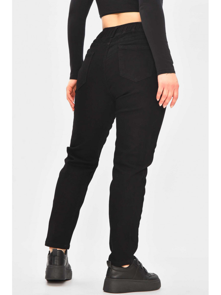 Джинси жіночі на флісі чорного кольору 850-5 209357C