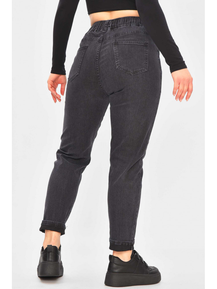 Джинси жіночі на флісі темно-сірого кольору 850-5 209358C