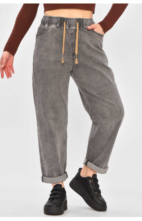 Джинси жіночі однотонні сірого кольору 521-3 209359C