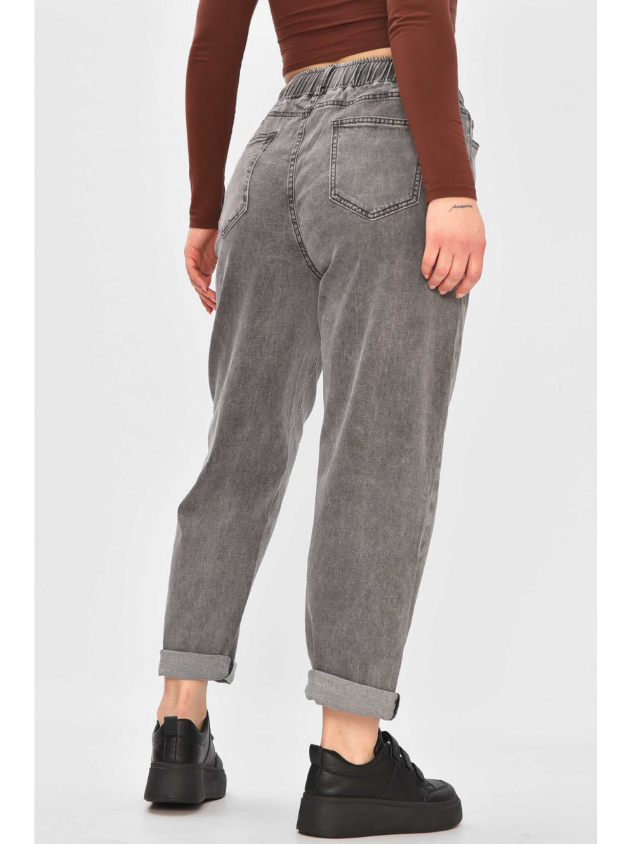 Джинси жіночі однотонні сірого кольору 521-3 209359C