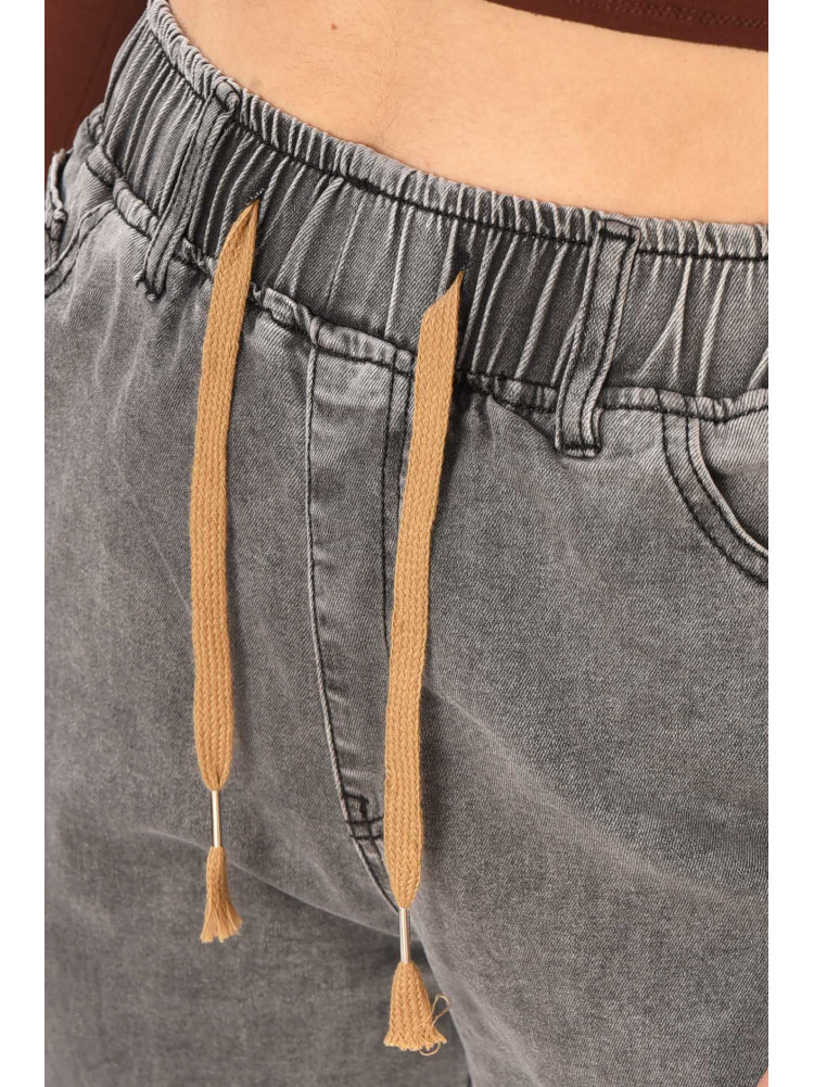 Джинси жіночі однотонні сірого кольору 521-3 209359C