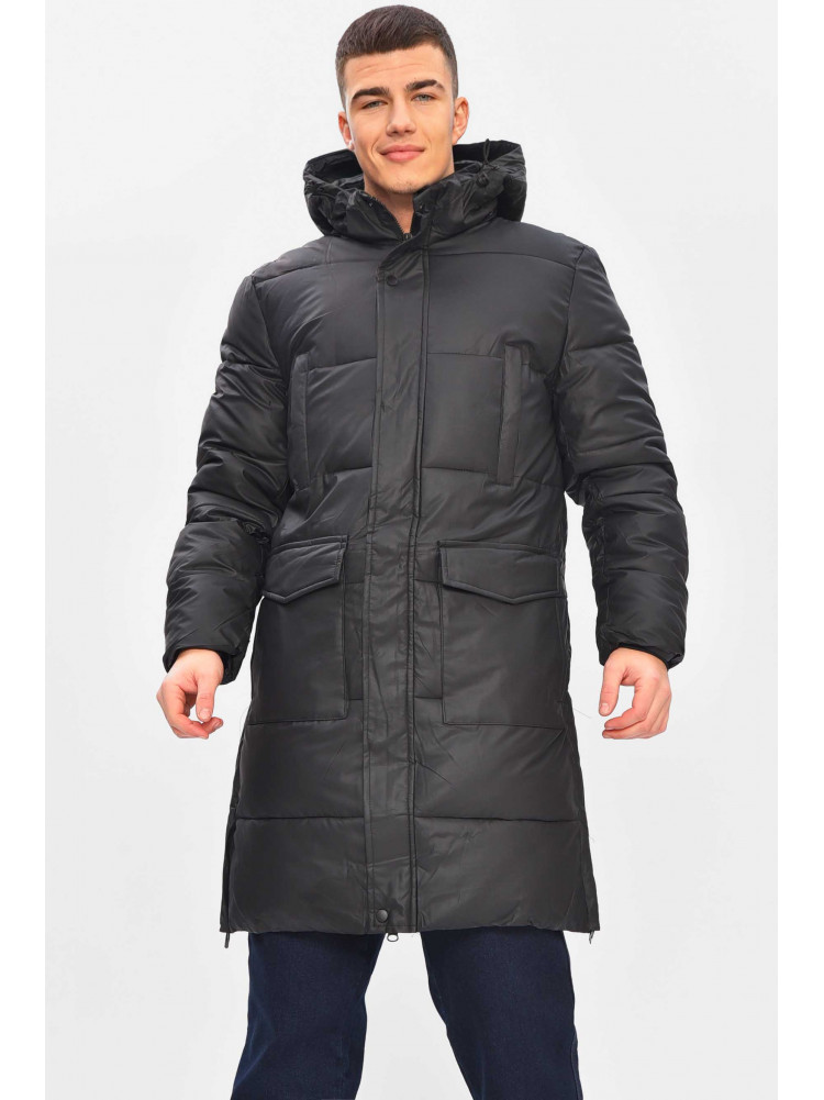 Куртка мужская еврозима полубатальная черного цвета H76-30 209361C
