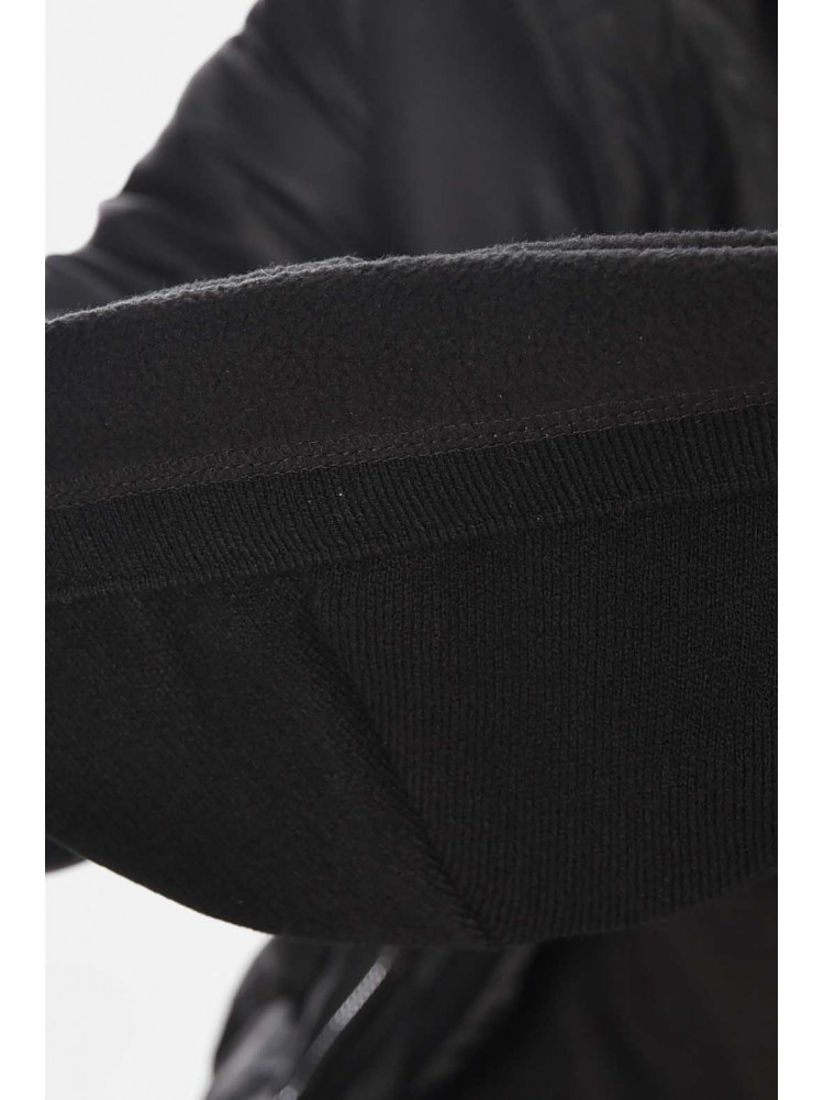 Шапка чоловіча на флісі чорного кольору 209367C