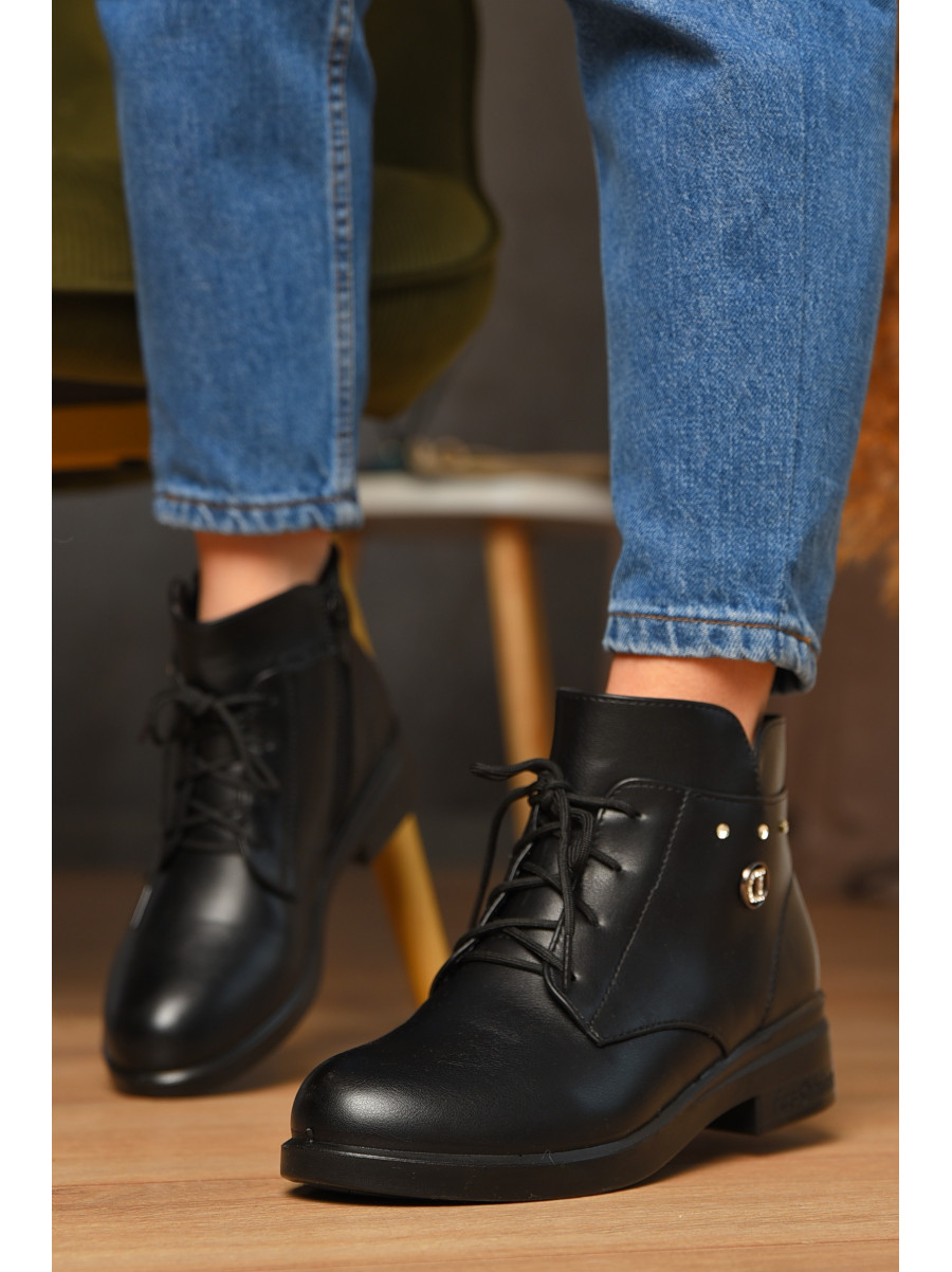 Черевики жіночі демісезонні чорного кольору 6621-3-1 209368C