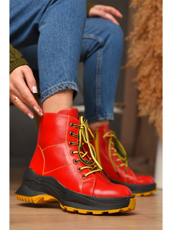 Черевики жіночі демісезонні червоного кольору KL85 В 209369C