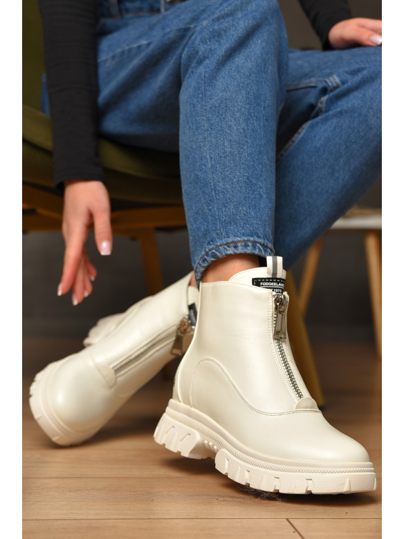 Черевики жіночі демісезонні білого кольору 148-5 209370C