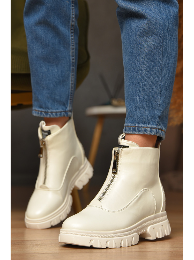 Черевики жіночі демісезонні білого кольору 148-5 209370C