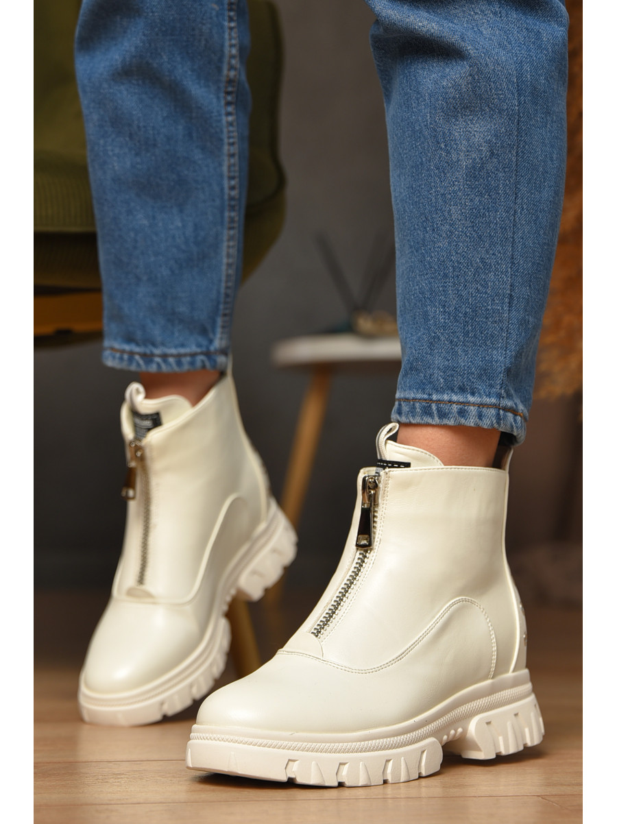 Черевики жіночі демісезонні білого кольору 148-5 209370C