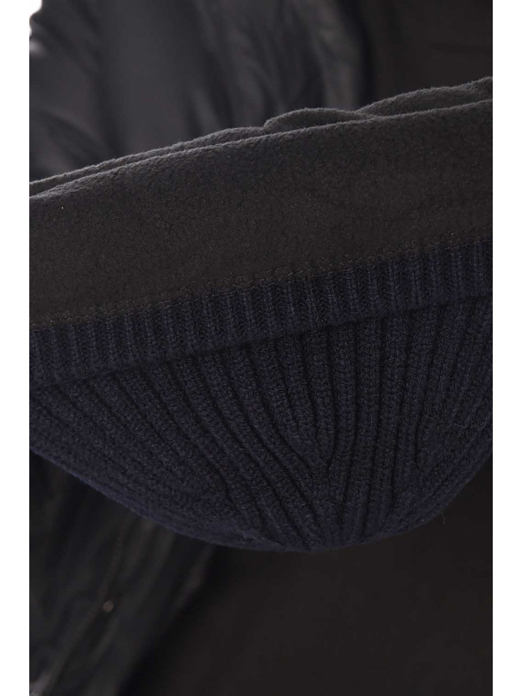 Шапка чоловіча на флісі темно-синього кольору 209371C