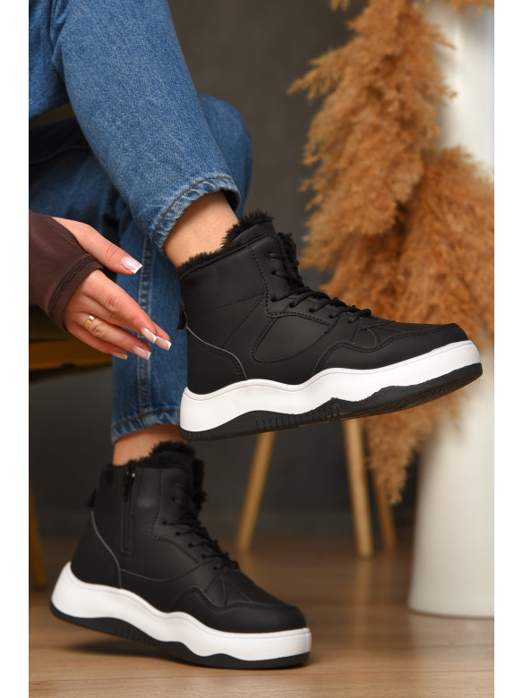 Кросівки зимові жіночі чорного кольору К961 209374C