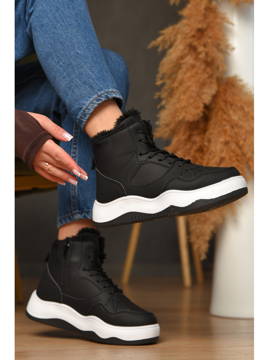 Кросівки зимові жіночі чорного кольору К961 209374C