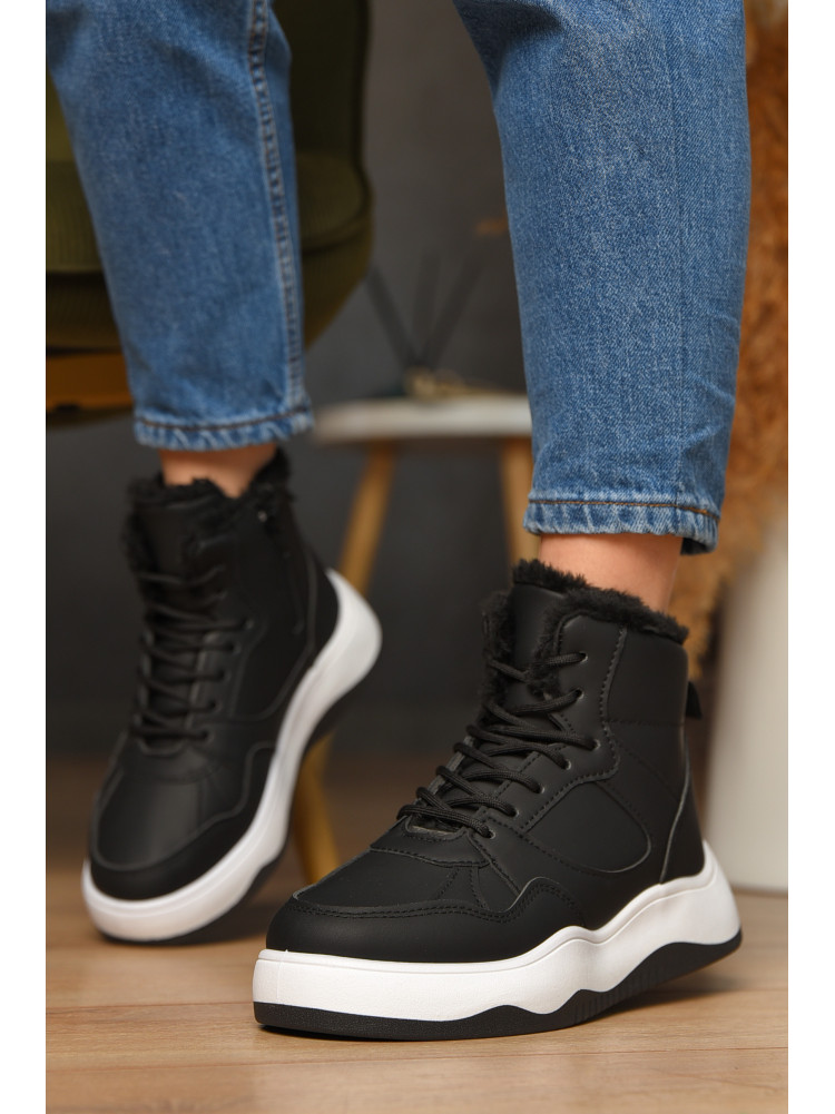 Кросівки зимові жіночі чорного кольору К961 209374C