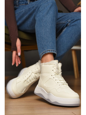 Кроссовки зимние женские белого цвета К961-1 209376C Кроссовки зимние женские белого цвета К961-1 209376C