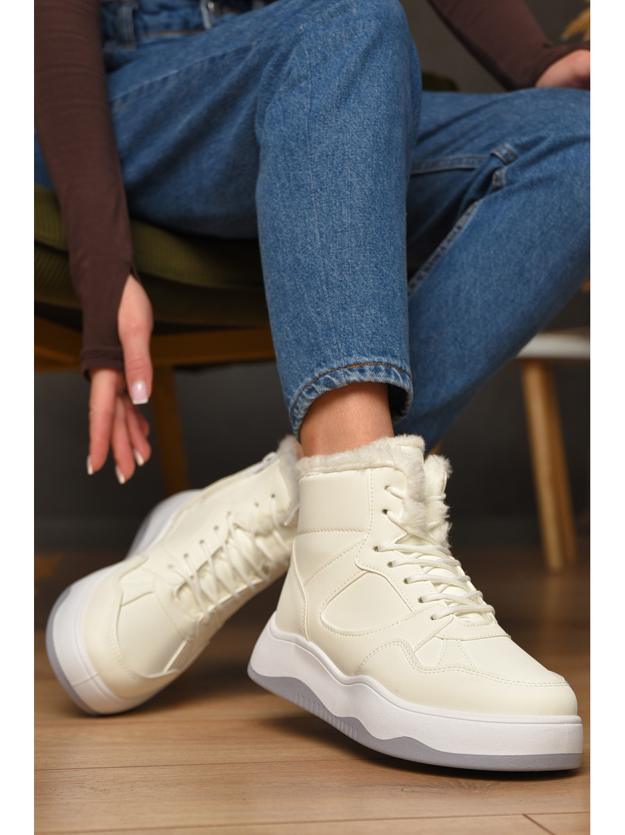 Кросівки зимові жіночі білого кольору К961-1 209376C