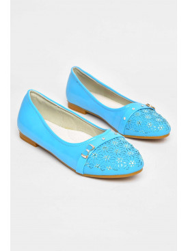 Балетки для девочки голубого цвета 201-27 209378C Балетки для девочки голубого цвета 201-27 209378C