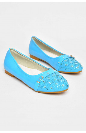 Балетки для девочки голубого цвета 201-27 209378C