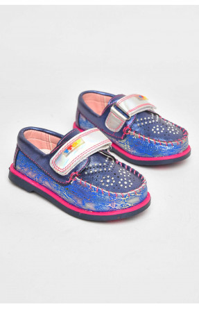 Мокасини дитячі для дівчинки темно-синього кольору 18303-7 209381C