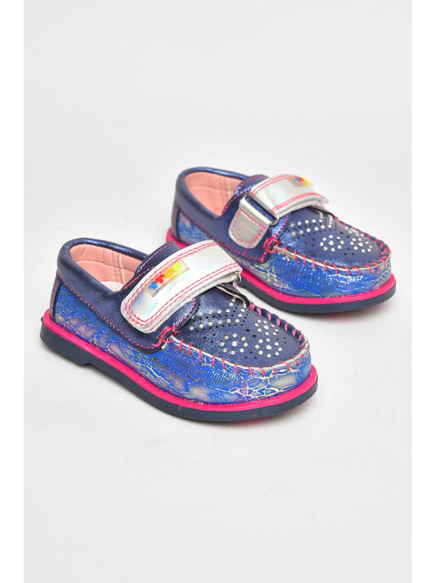 Мокасини дитячі для дівчинки темно-синього кольору 18303-7 209381C