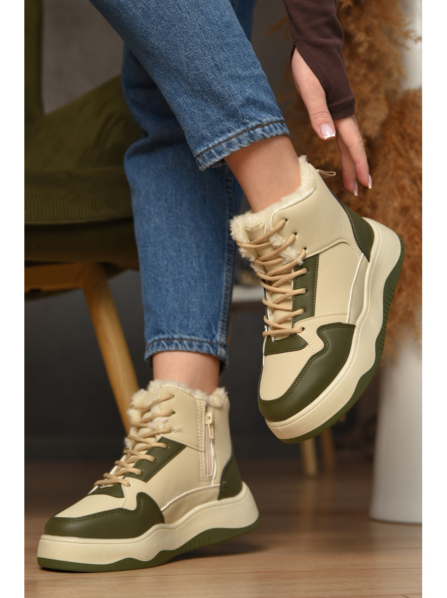 Кросівки зимові жіночі бежевого кольору К960-3 209383C