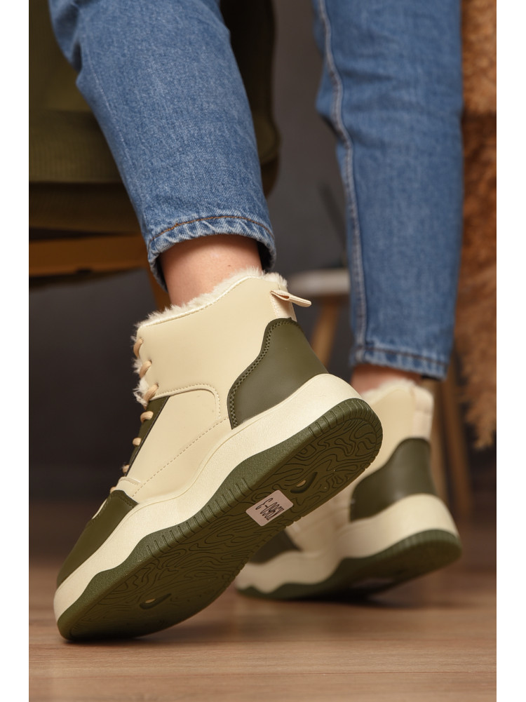 Кросівки зимові жіночі бежевого кольору К960-3 209383C