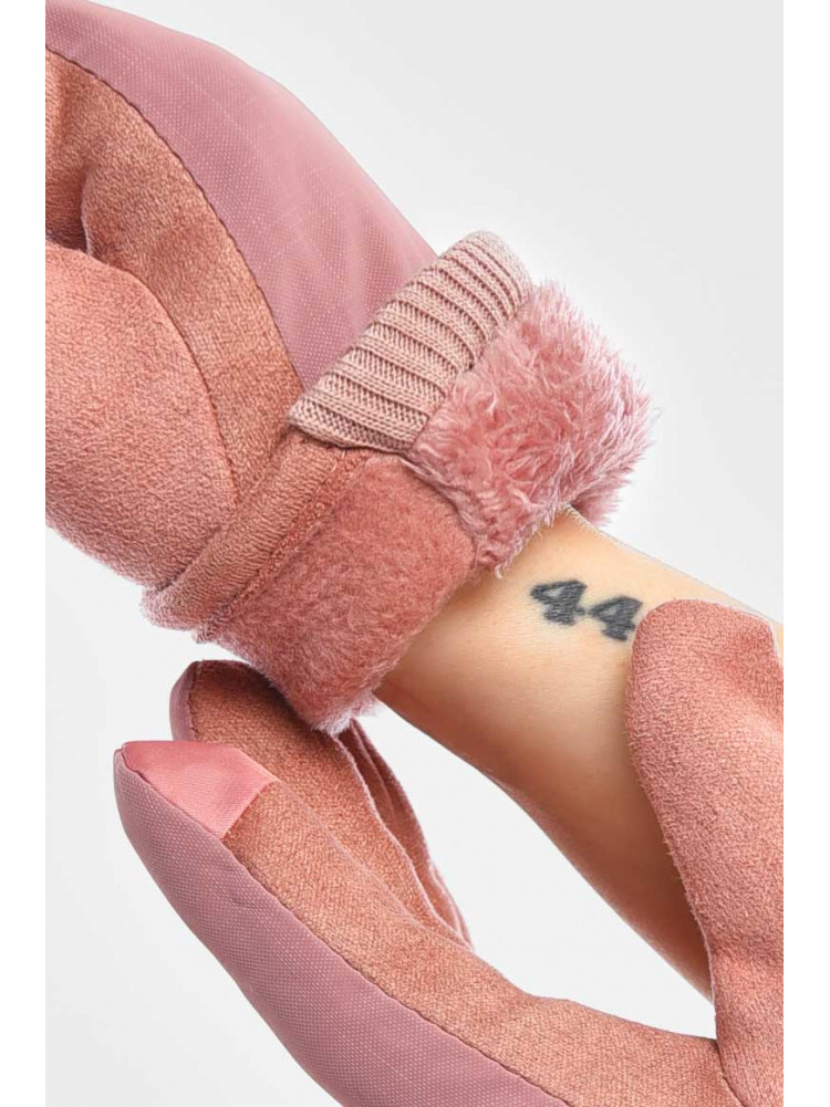 Перчатки женские на евромеху сенсорные розового цвета 204 209385C