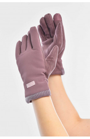Перчатки женские на евромеху сенсорные темно-розового цвета 204 209386C
