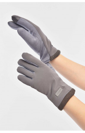 Перчатки женские на евромеху сенсорные сиреневого цвета 204 209387C