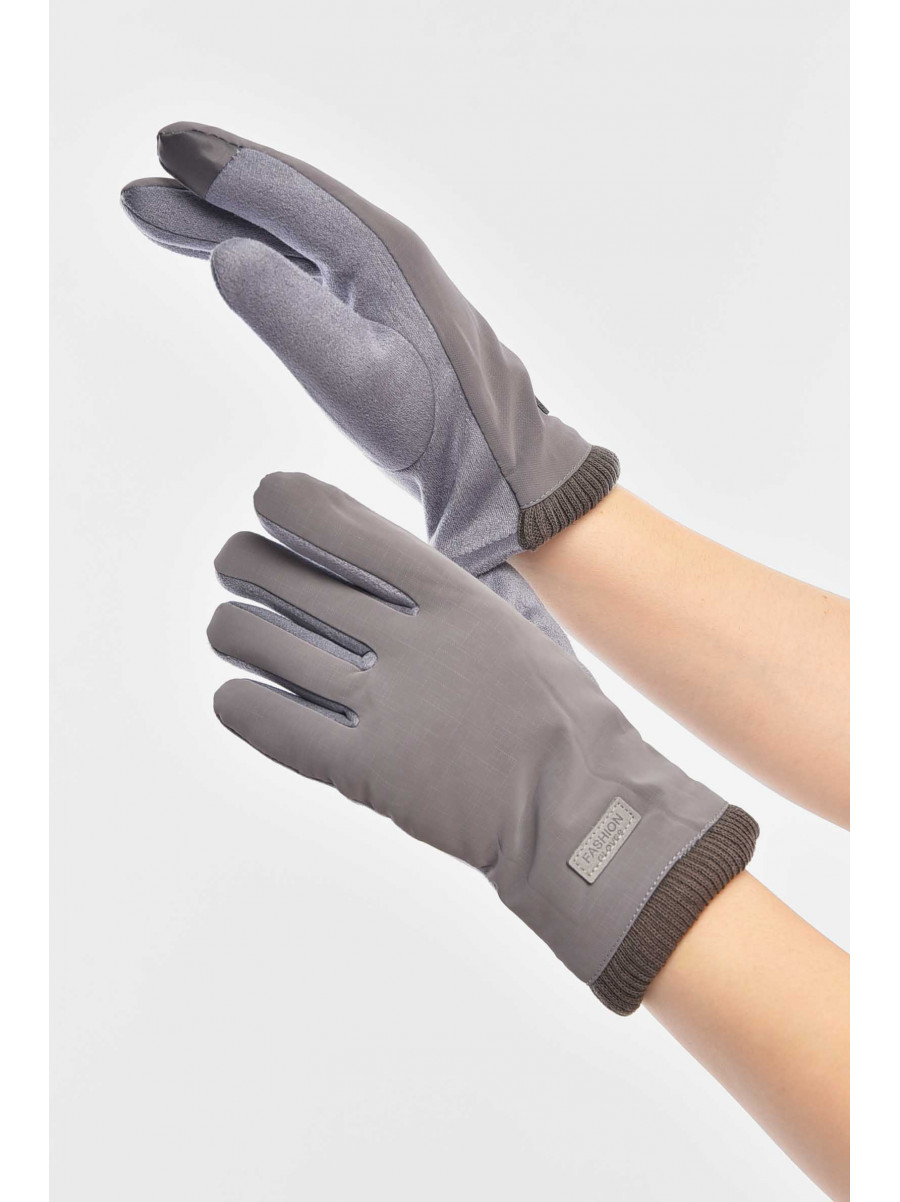 Перчатки женские на евромеху сенсорные сиреневого цвета 204 209387C