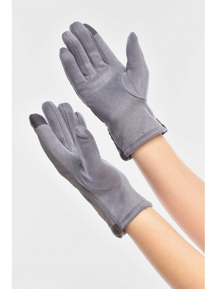 Перчатки женские на евромеху сенсорные сиреневого цвета 204 209387C