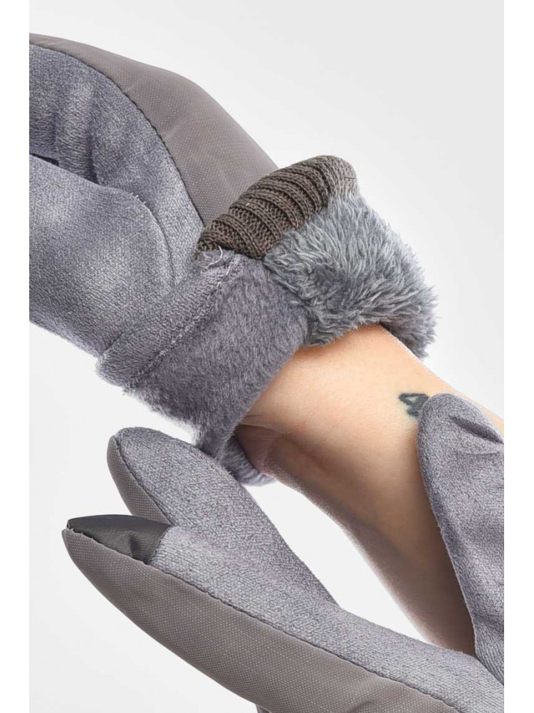 Перчатки женские на евромеху сенсорные сиреневого цвета 204 209387C