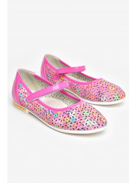 Балетки детские для девочки светло-розового цвета 129-18 209390C