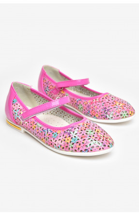 Балетки детские для девочки светло-розового цвета 129-18 209390C
