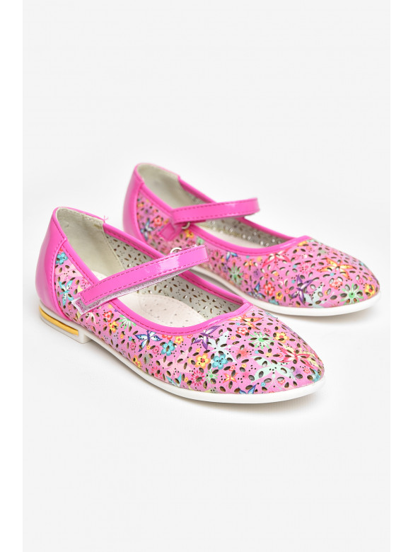 Балетки детские для девочки светло-розового цвета 129-18 209390C