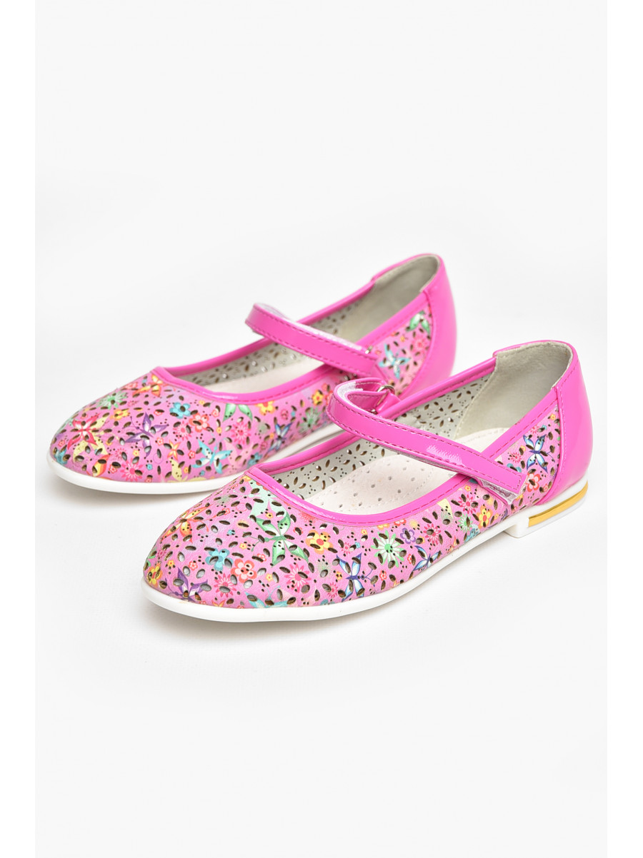 Балетки детские для девочки светло-розового цвета 129-18 209390C