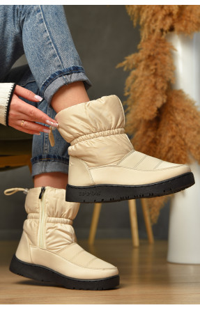 Дутики женские на меху бежевого цвета м2-4 209400C