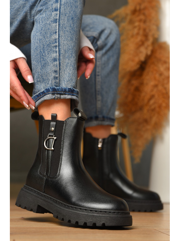 Ботинки женские демисезонные черного цвета 025-13 209409C
