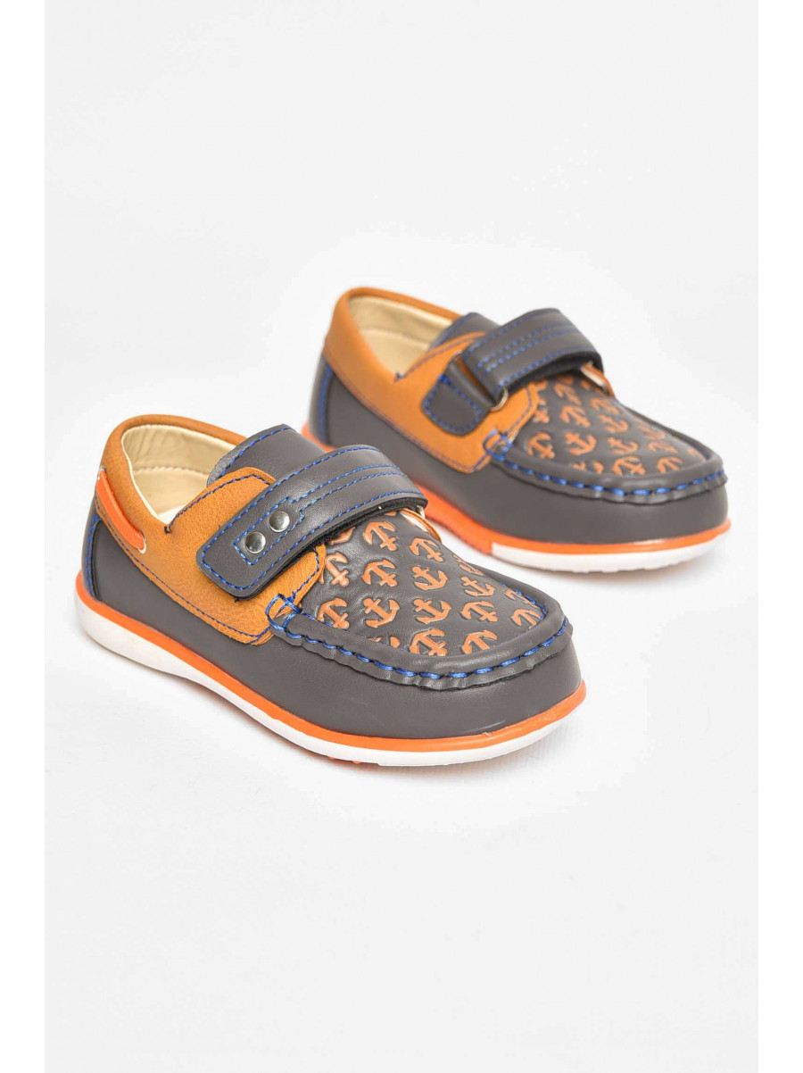 Мокасини дитячі для хлопчика темно-сірого кольору 8020-9 209413C