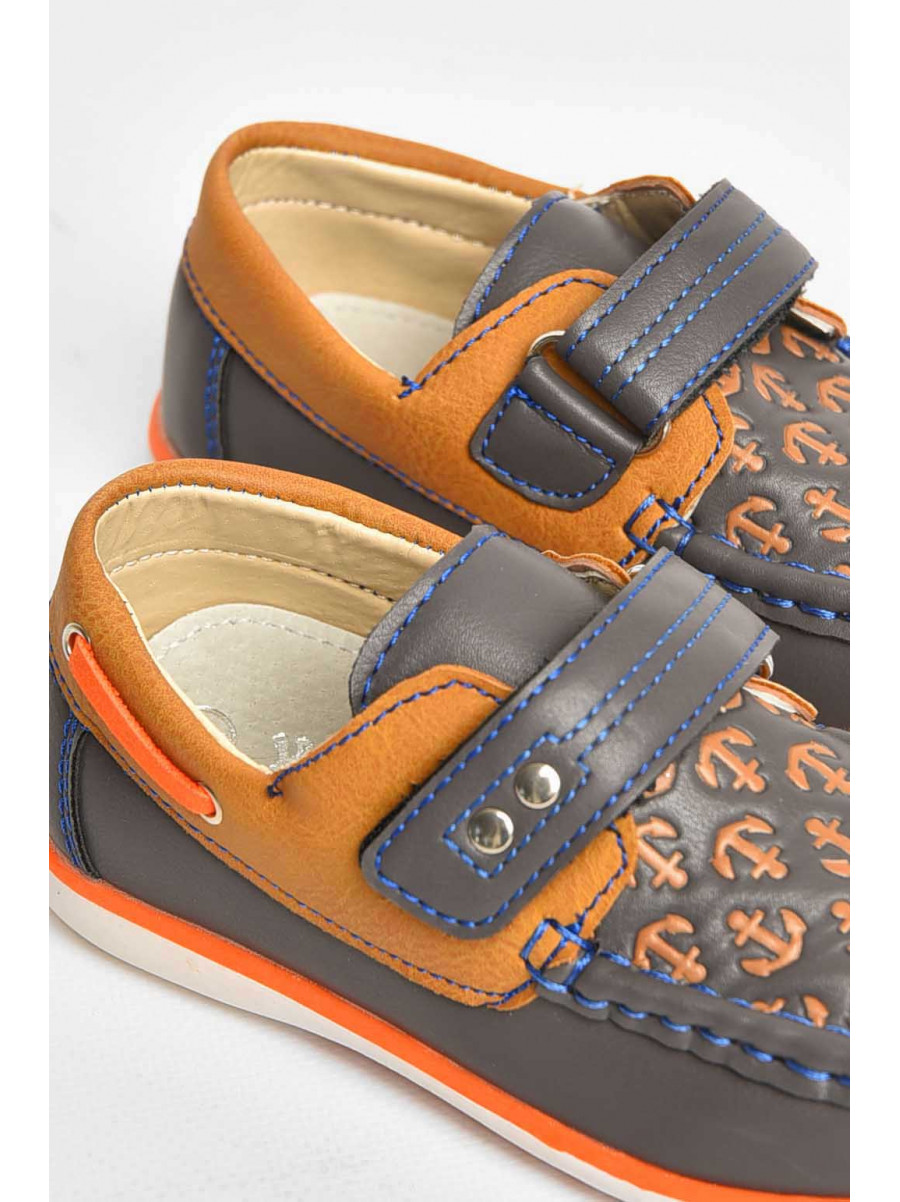 Мокасини дитячі для хлопчика темно-сірого кольору 8020-9 209413C