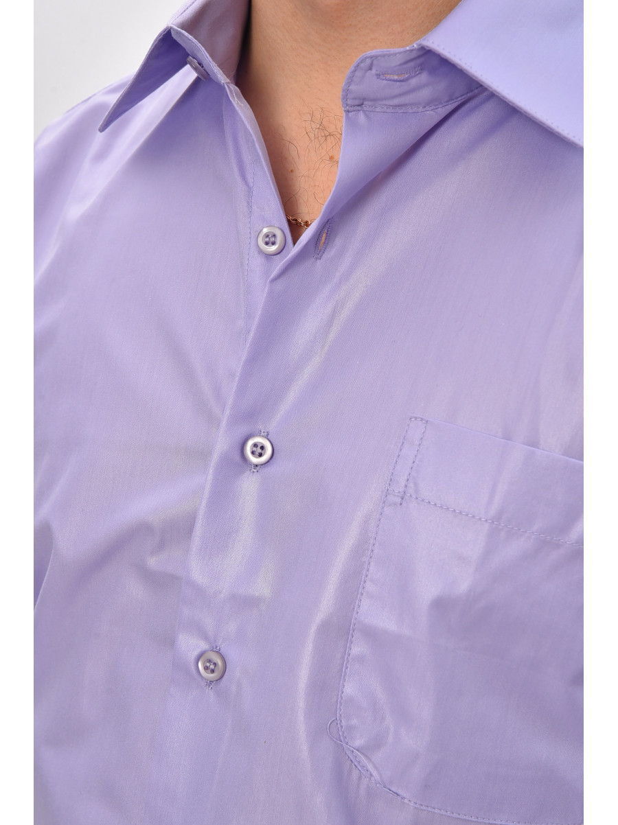 Сорочка чоловіча однотонна бузкового кольору N1067 209416C