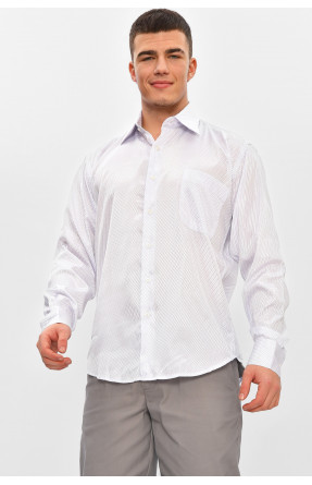 Сорочка чоловіча білого кольору з принтом K0178-b-l 209419C