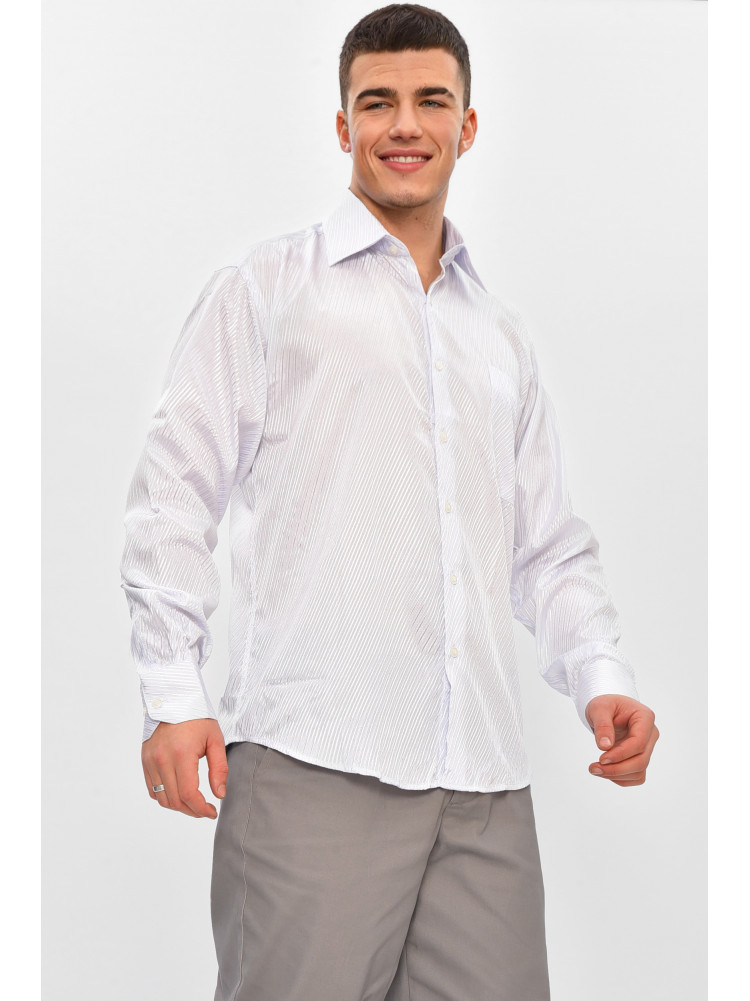 Сорочка чоловіча білого кольору з принтом K0178-b-l 209419C
