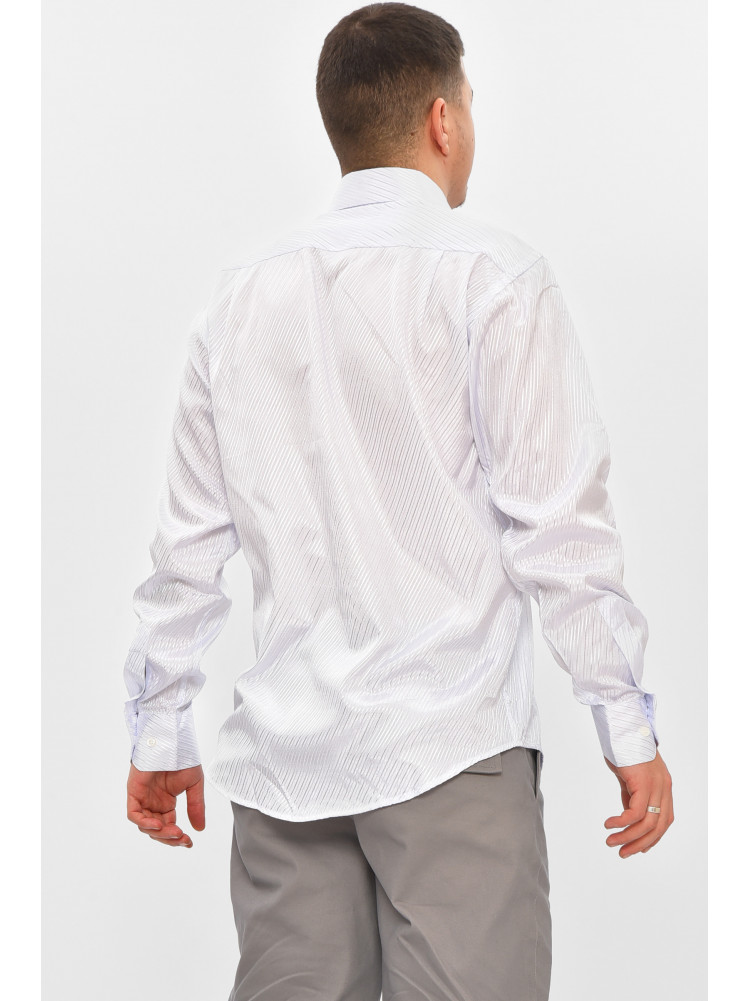 Сорочка чоловіча білого кольору з принтом K0178-b-l 209419C