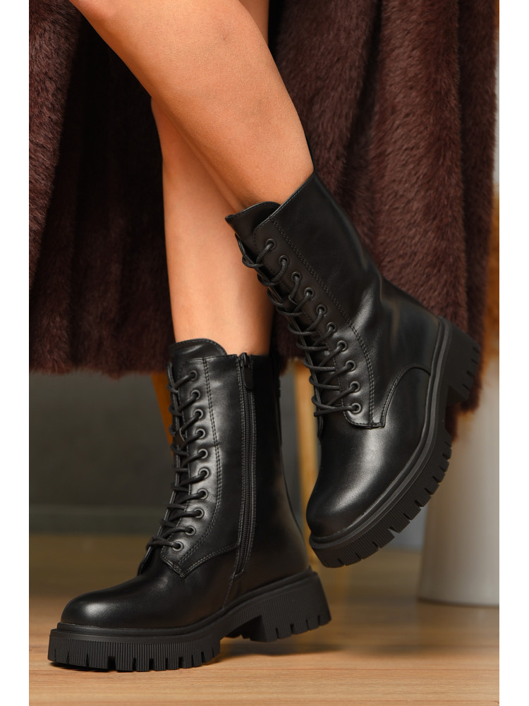 Ботинки женские зимние черного цвета В1526 209420C