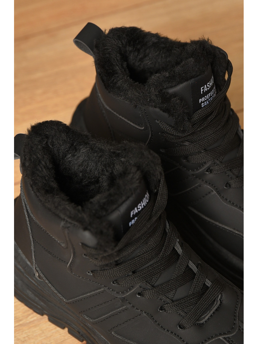 Кроссовки женские черного цвета на меху 2424-1 209424C