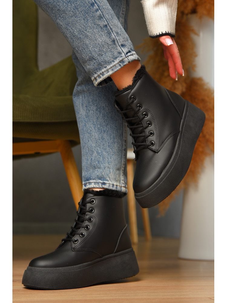 Ботинки женские зимние черного цвета 651-1 209425C