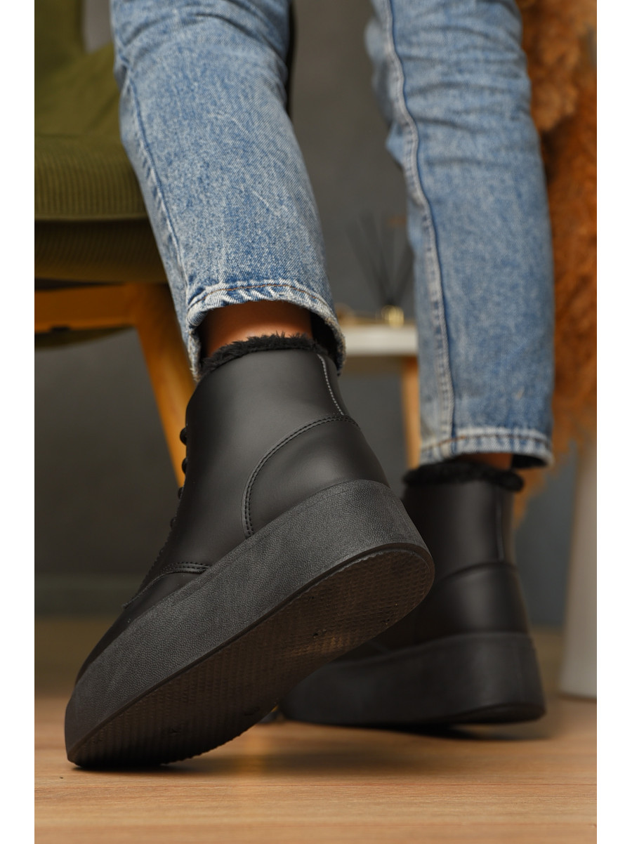 Ботинки женские зимние черного цвета 651-1 209425C